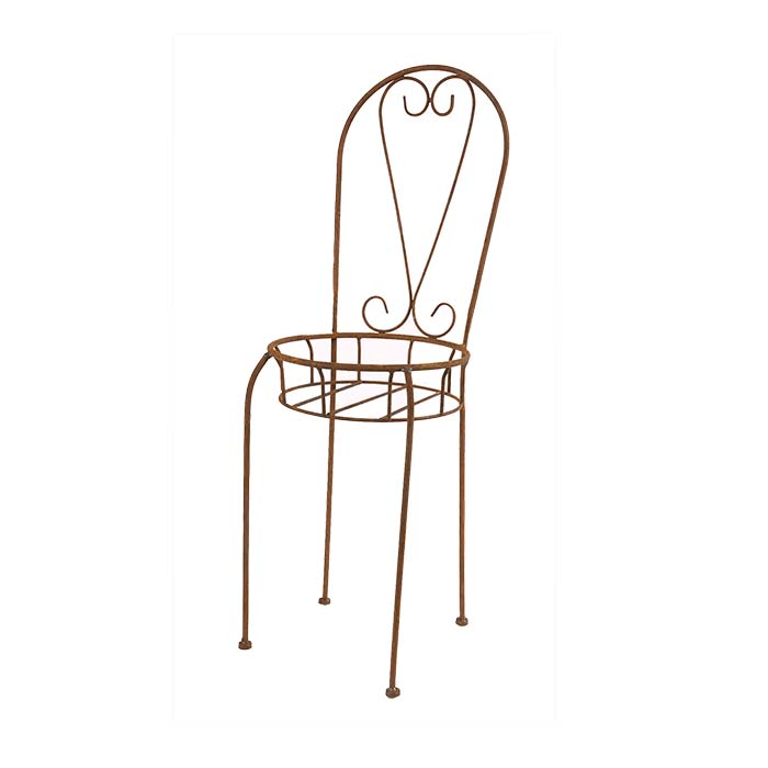 Chair Planter Tall Rust