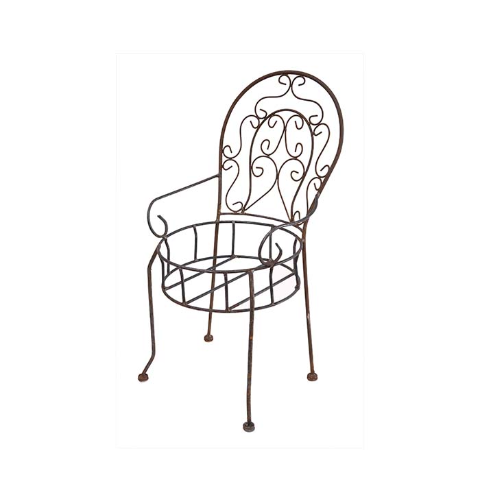 Chair Planter Rust