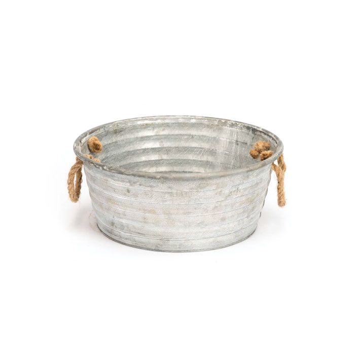 Tub Zinc Rope Handles Large