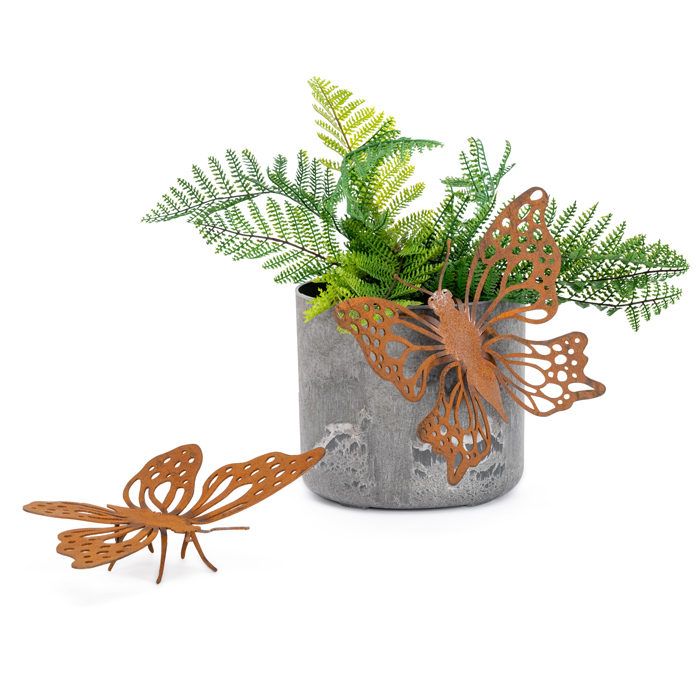 Pot Hanger Butterfly Corten L-