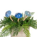 Mushroom Ceramic Blue Small As