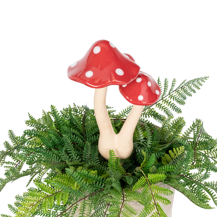 Mushroom Ceramic Red Double