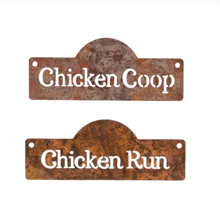 Sign Chicken Rust Asst-+