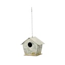 Birdhouse Hanging Moss Zinc