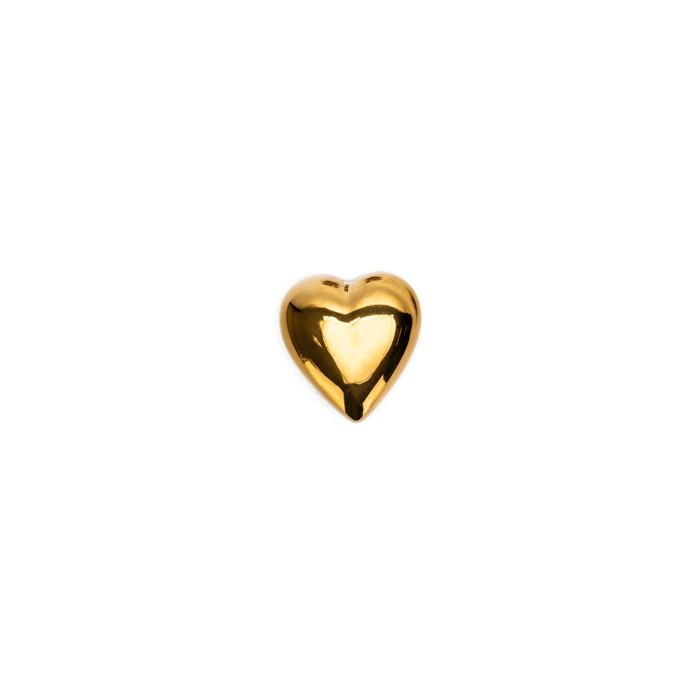 Floating Heart Gold Medium-+