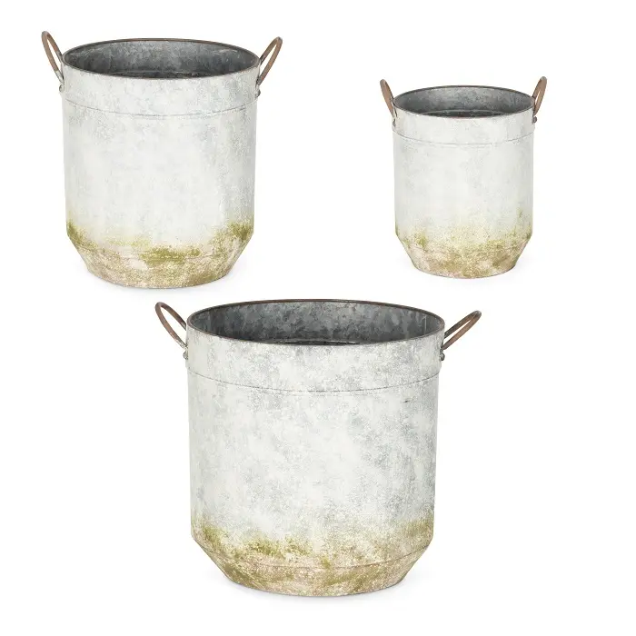 Pot Milk Moss Zinc S/3
