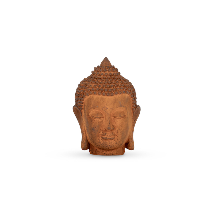 Buddha Head Statue Cast Iron