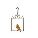 Bird on Perch Hanging Rust