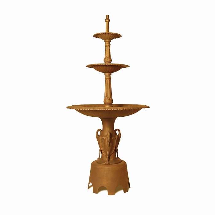 Fountain 3 Tier Crane Rust