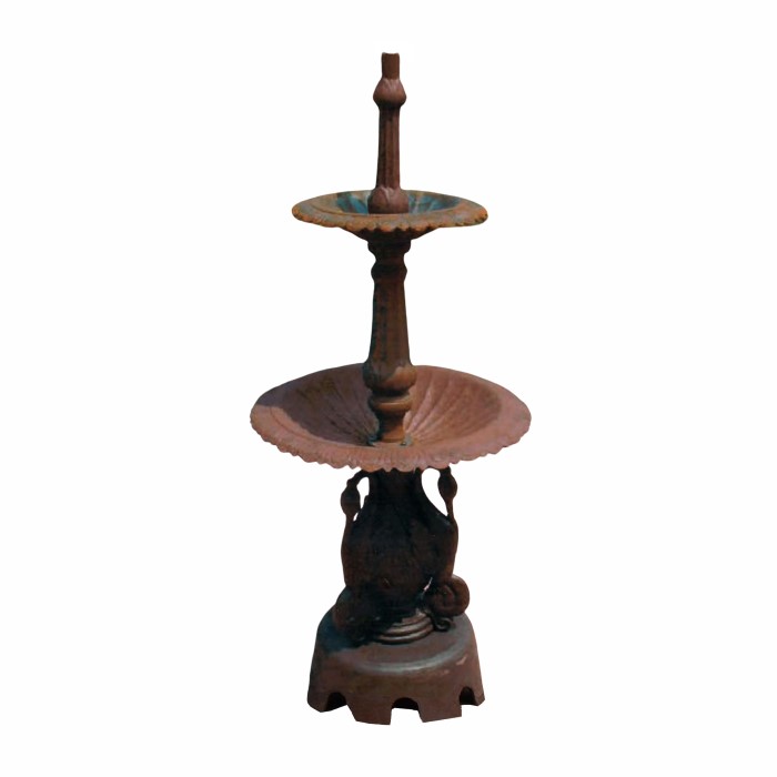 Fountain 2 Tier Crane Rust