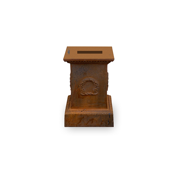 Urn Varese Base Cast Iron Rust