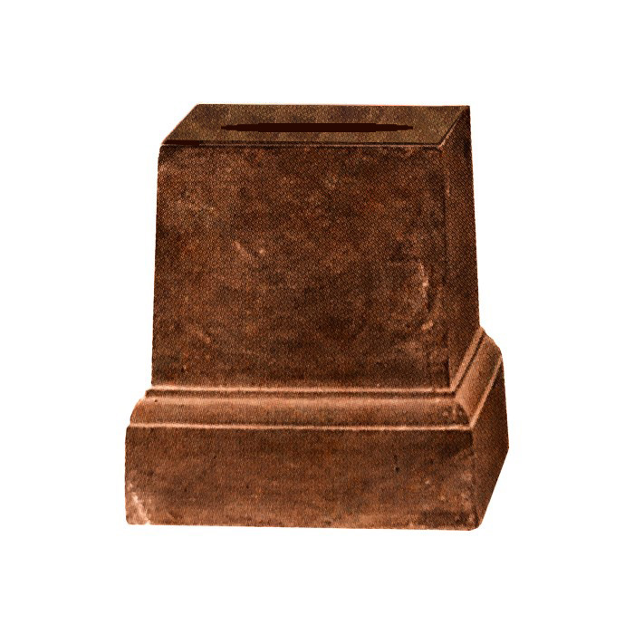 Urn Verona Base Cast Iron Rust