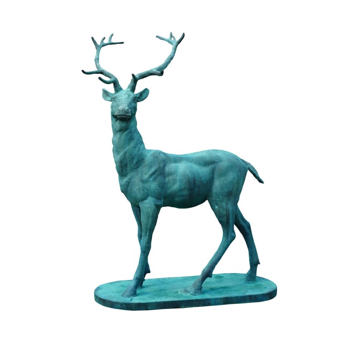 Stag Left Cast Iron Verdigis