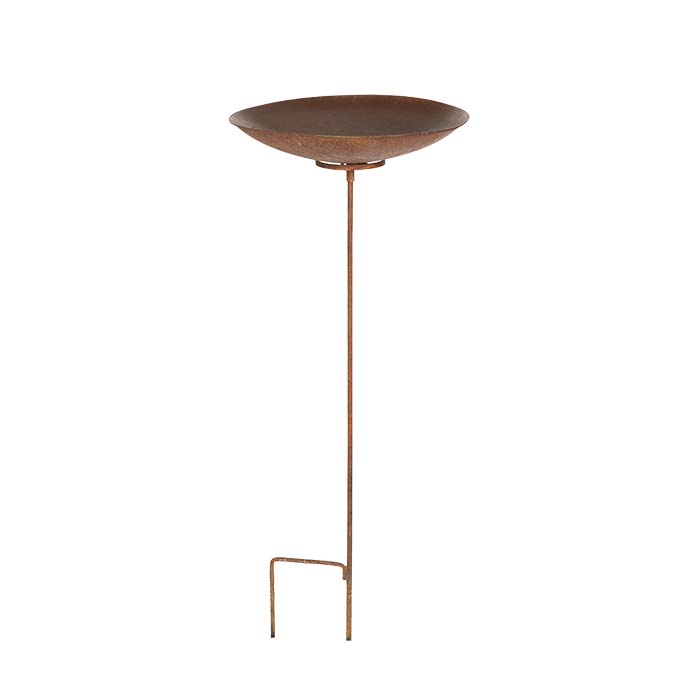 Stake Bird Bath 40cm Rust