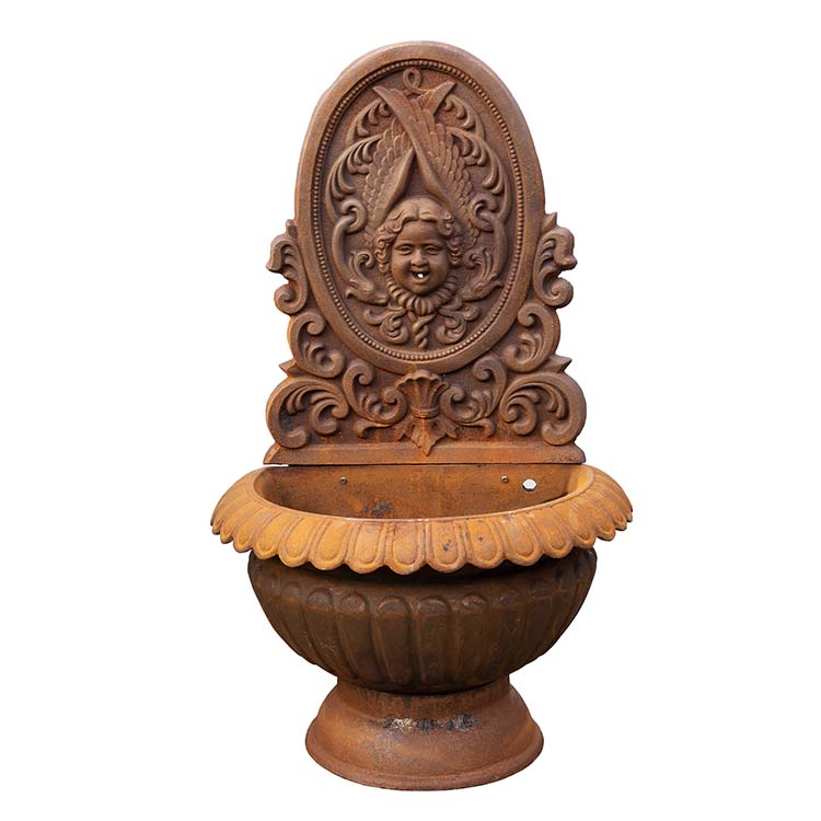 Fountain Cherub Cast Iron Rust