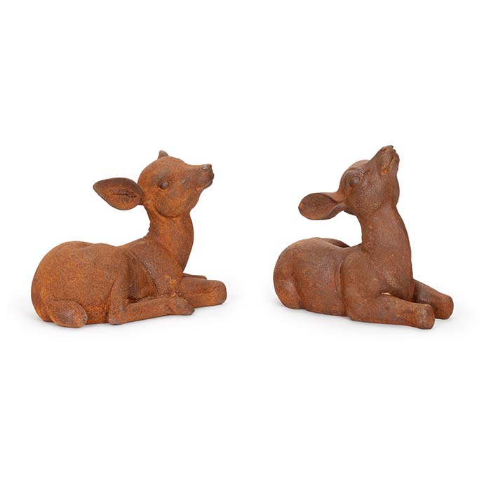 Sitting Deer Asst Cast I Rust