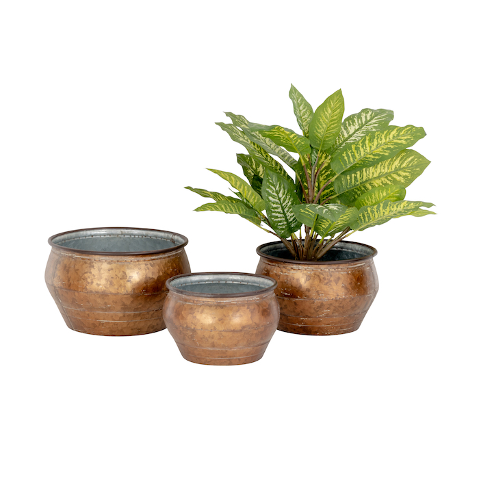 Pot Zinc Bronze Low