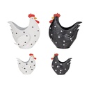 Chicken Planter B/W S/2