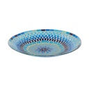 Mosaic Bird Bath Bowl Blue