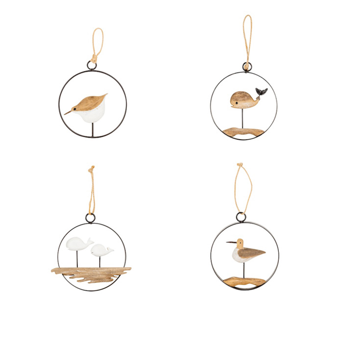 12cm Decor Ring Whale/Bird