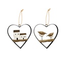 20cm Decor Heart House/Bird