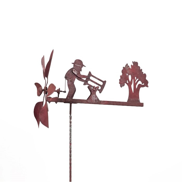 Wind Spinner Lumberjack Rust