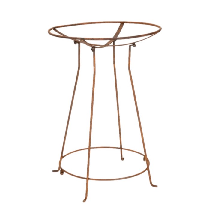 Bird Bath Stand Round Rust>