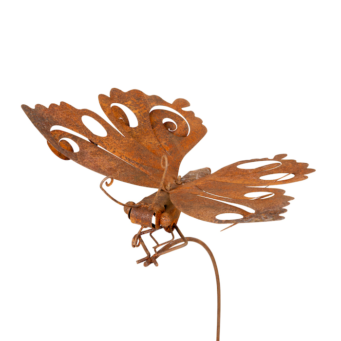 Stake Butterfly Rust>