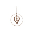 Orb Round Internal Heart Rust