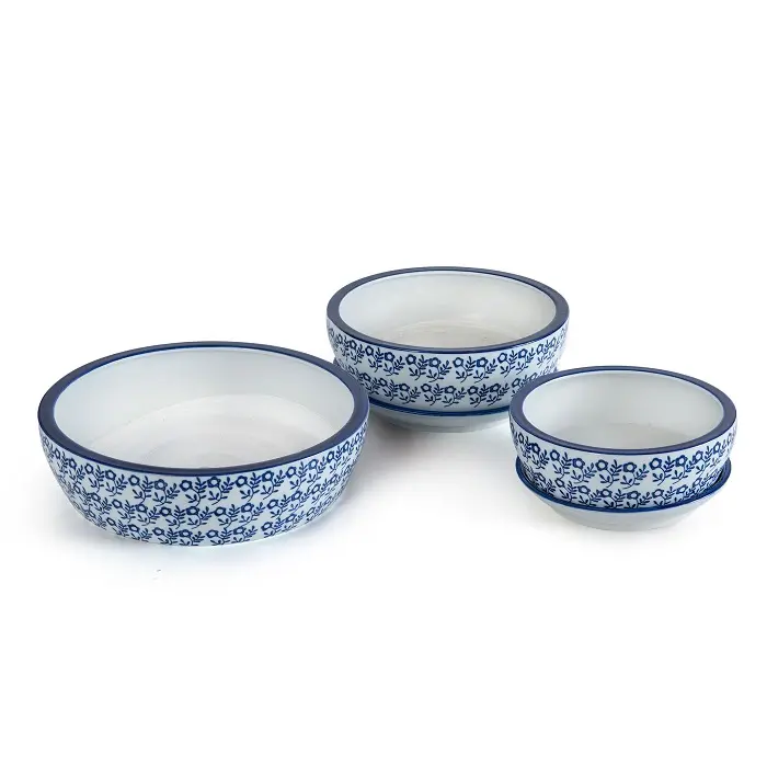Pot Low Light Blue S/3
