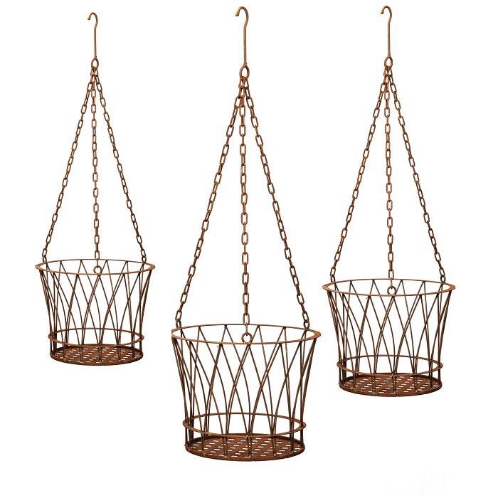 Hanging Basket Sue Rust S/3*