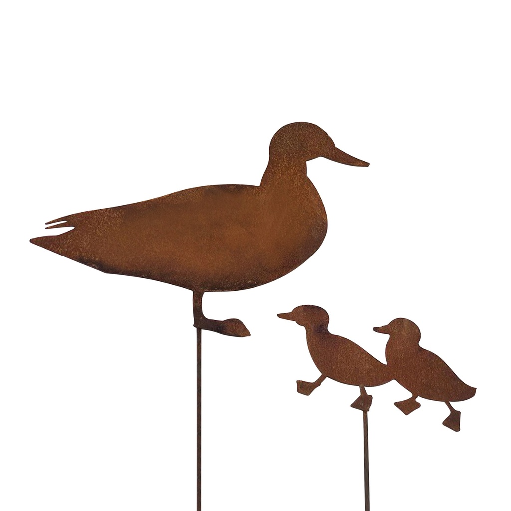 Duck Silhouette Rust S/2