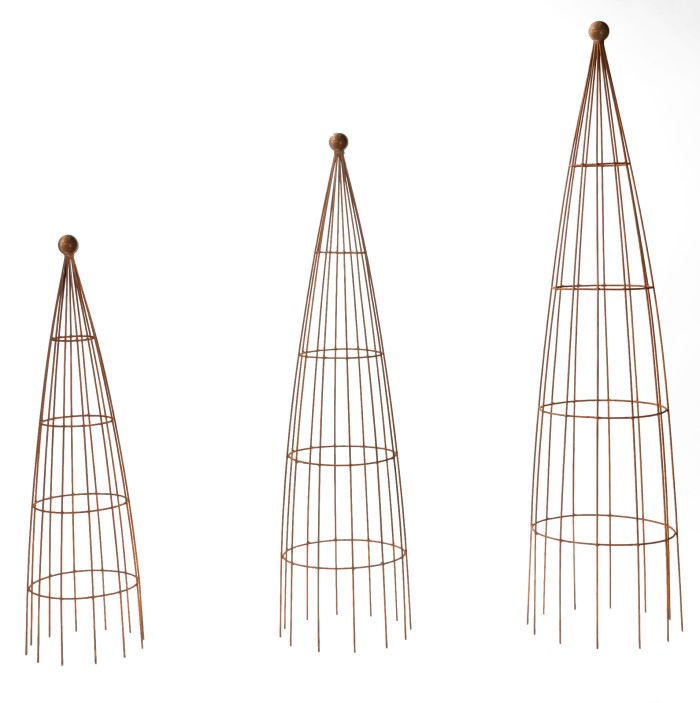 Obelisk Curved Rust S/3>