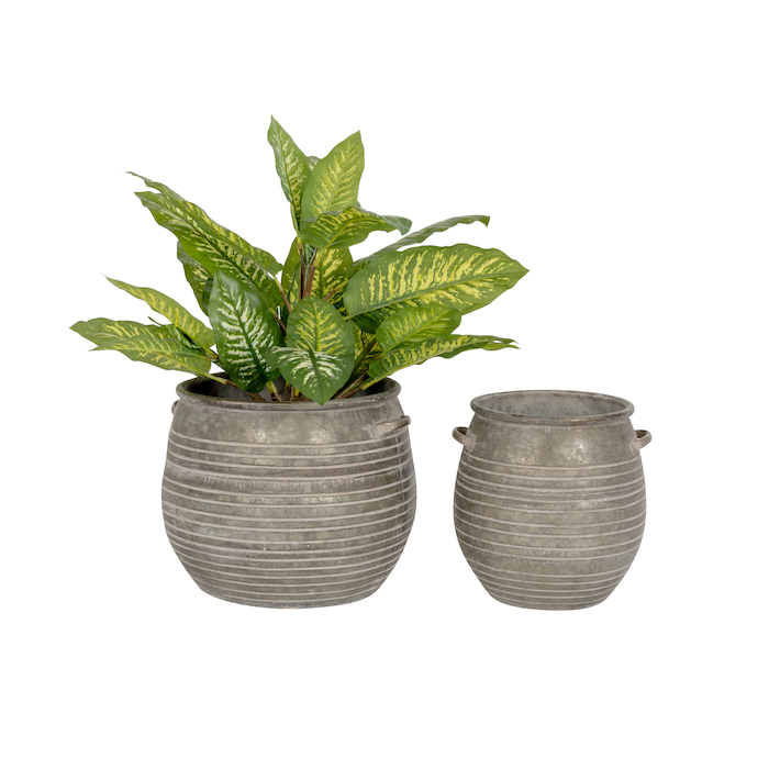 Pot Moon Aged S/2 zinc
