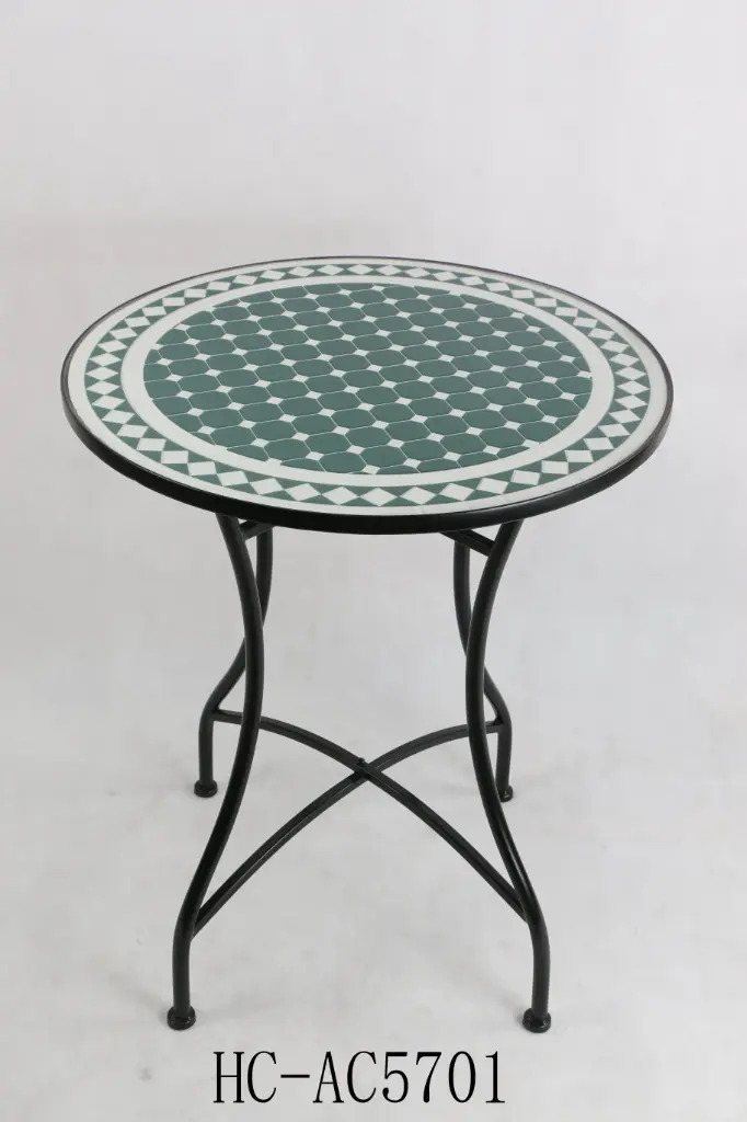 Green White 60cm Mosaic Table