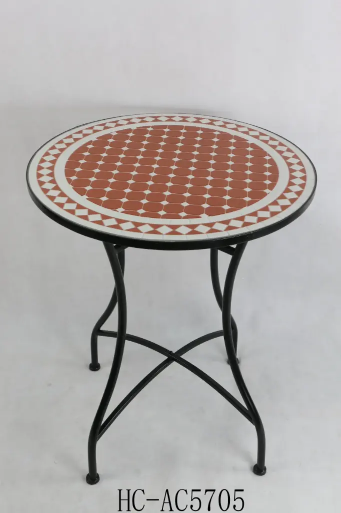 Terracotta White 60cm Mosaic Table
