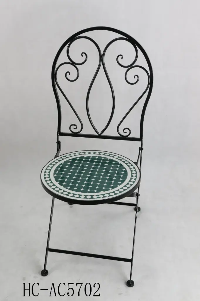 Green White Mosaic Chair