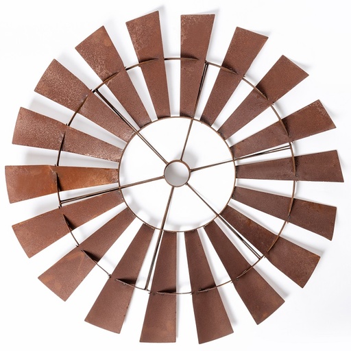 [10407] Windmill Wall Art Rust