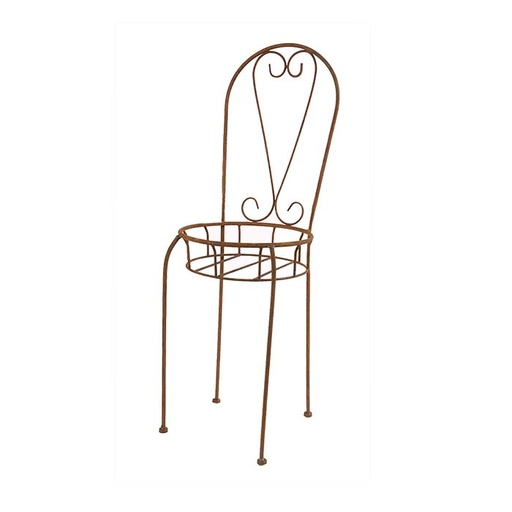 [11350] Chair Planter Tall Rust