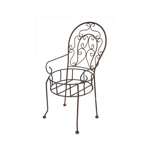 [11367] Chair Planter Rust