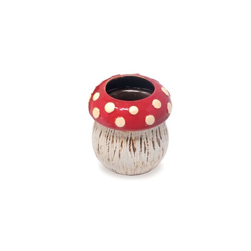 [13798] Mushroom Planter Red Small: