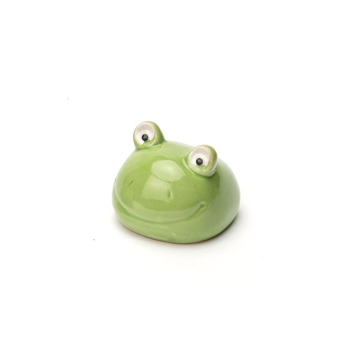 [13804] Floating Frog Head Porcelain L