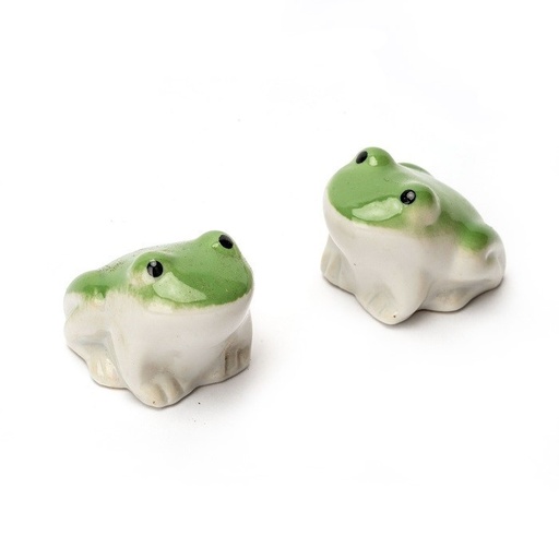 [13828] Floating Frog Porcelain Small
