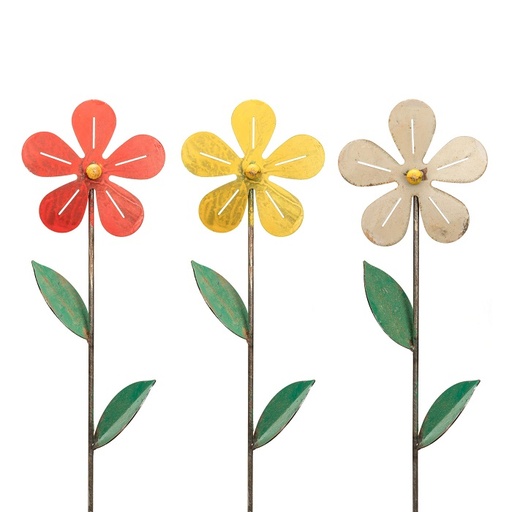 [15556] Stake Flower Simple Assorted