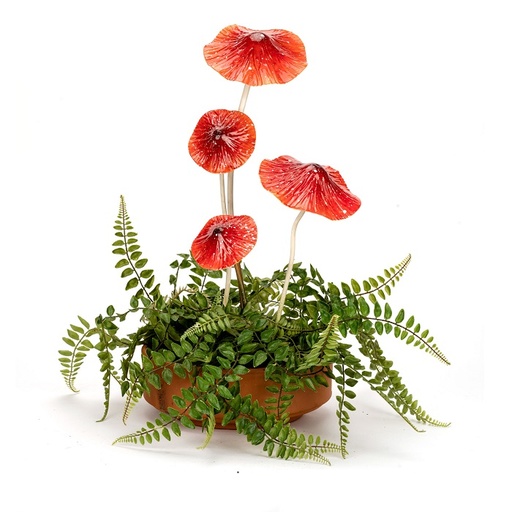 [16300] Mushroom Metal Mixed Red-+