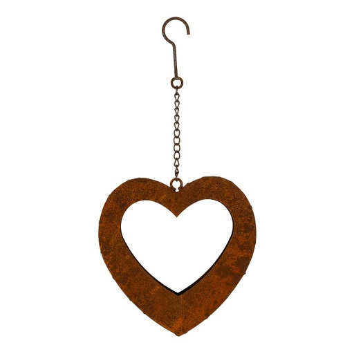 [18625] Planter Heart Hanging Rust