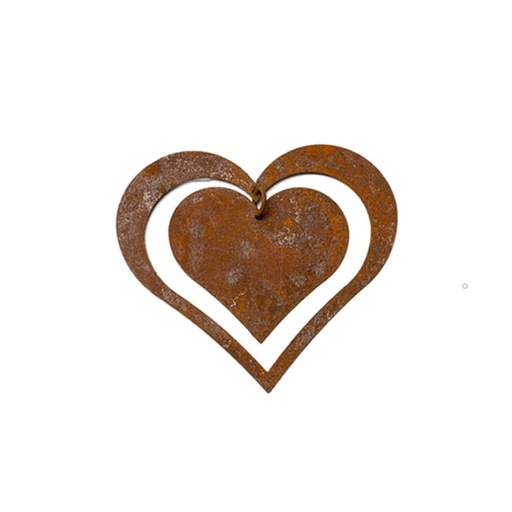 [18632] Double Heart Hanging Lge Ru-+