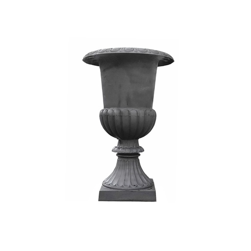 [19639] Urn Romano Cast Iron Black