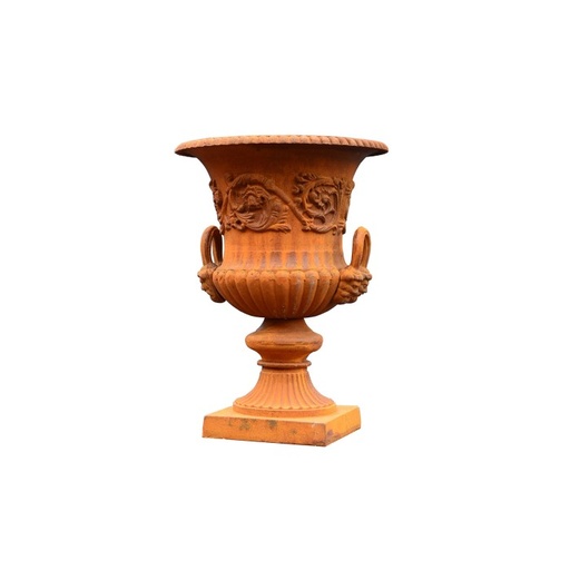 [19677] Urn Milano Cast Iron Rust