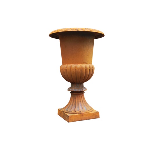 [19714] Urn Romano Cast Iron Rust